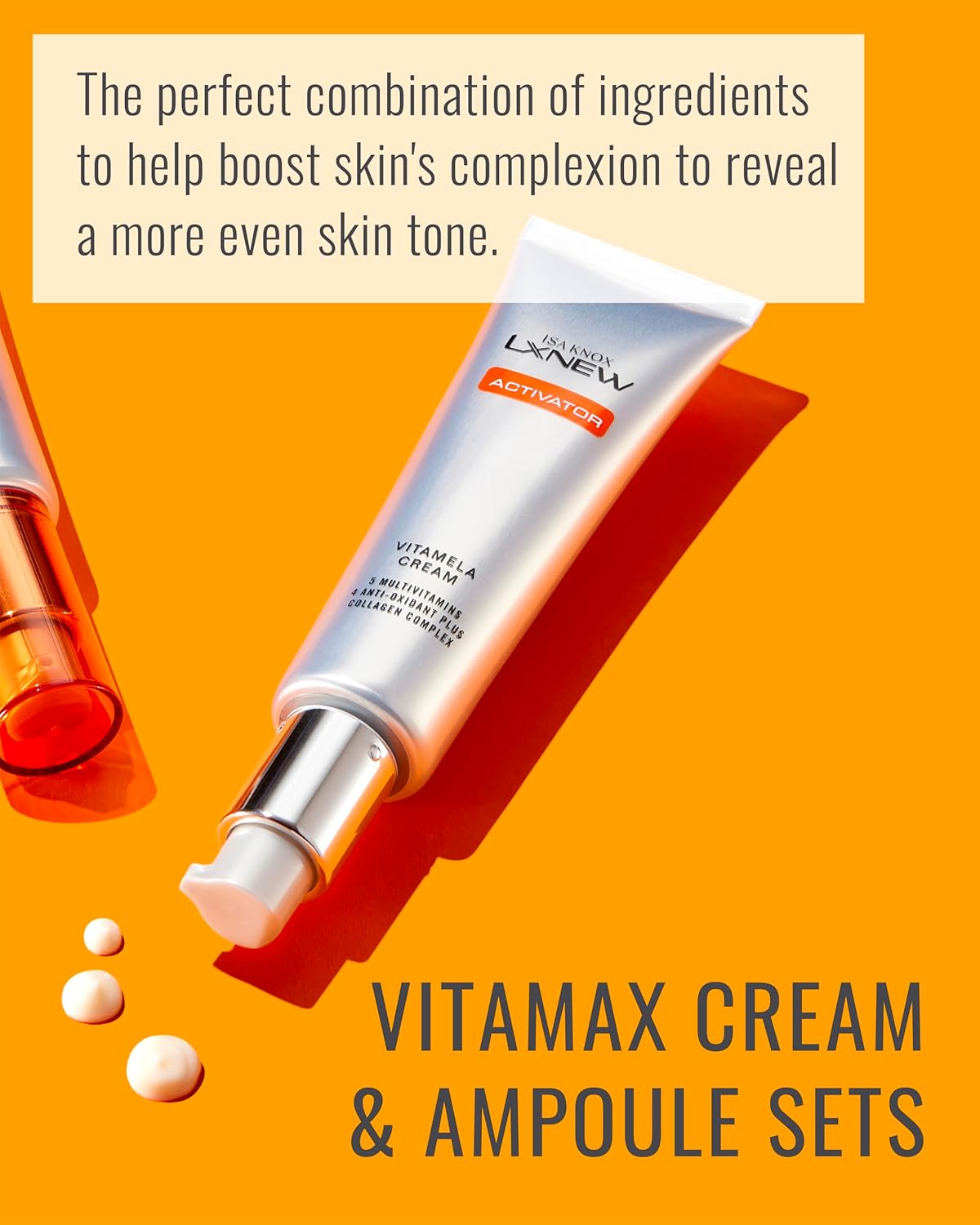 Isa Knox Age Focus Vital Collagen Hydra Gel Cream, Lxnew Vita Max Ampoule, Lxnew Vitamela Cream (15 Ml/3.89 Fl Oz) - Korean Skin Care By Lg Beauty. Vitamins C, B12 & E