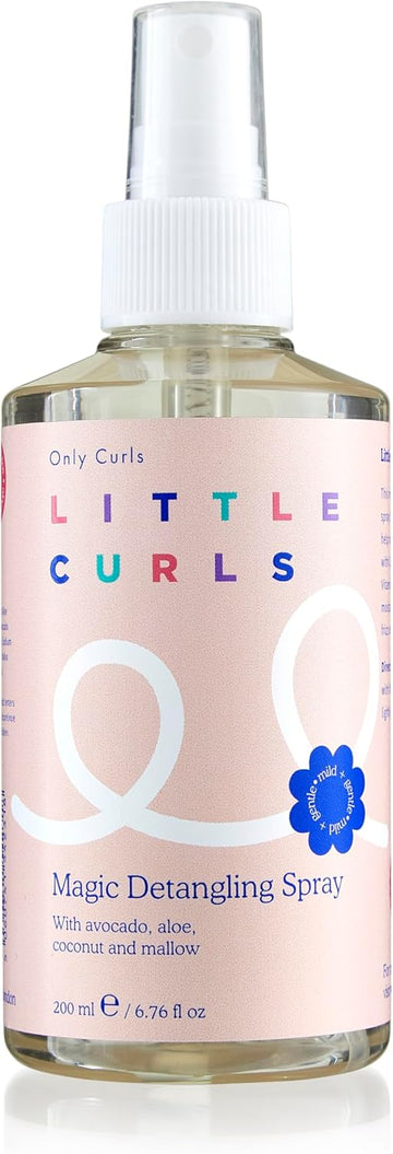 Only Curls Little Curls Magic Detangling Spray, 200Ml, Kids Hair Detangler, Tames Tangles & Hydrates, Gentle Leave-In Conditioner, Easy Routine, Vegan & Cruelty Free, For All Curly Hair Types