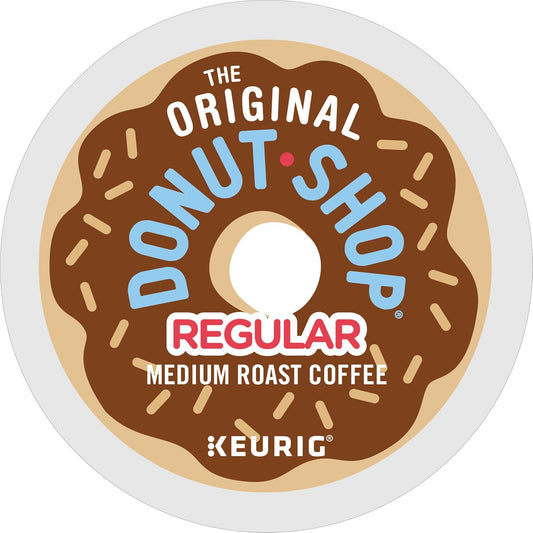 The Original Donut Shop Regular Keurig Single-Serve K-Cup Pods, Medium Roast Coffee, 12 Count (Pack Of 6), Total 72 Count