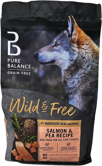 Pure Balance Salmon And Pea Recipe Dry Dog Food, 4Lb Bag, Grain Free