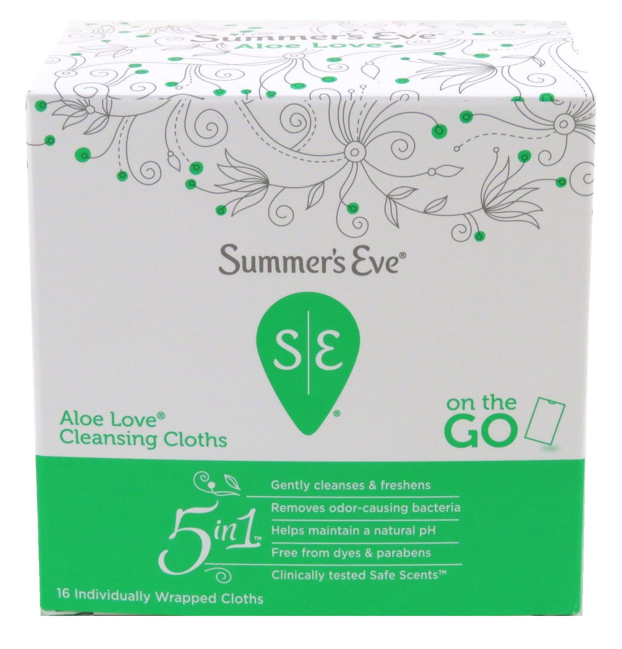 Summers Eve Cleansing Cloths 16 Count Aloe Love (3 Pack) : Health & Household