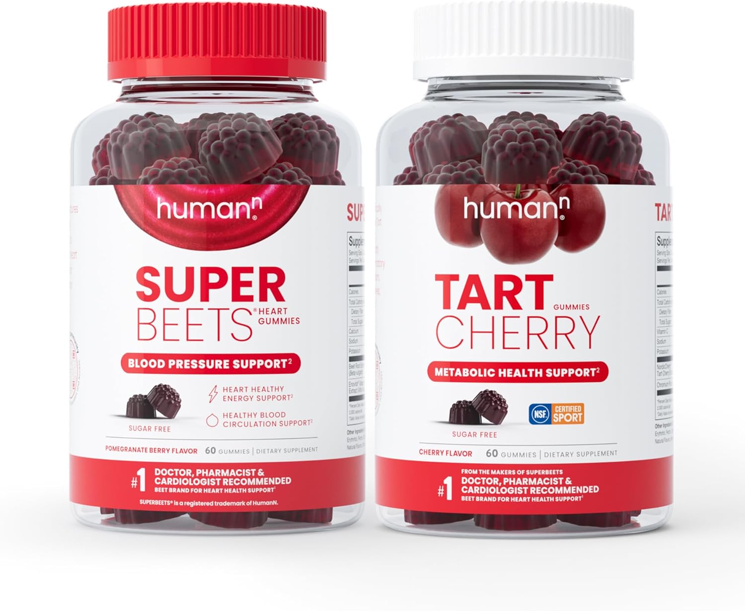 Humann Superbeets Heart Gummies & Tart Cherry Gummies