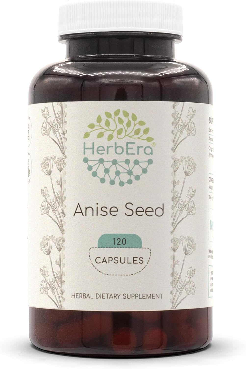 Anise Seed 120 Capsules, 500 Mg, Anise (Pimpinella Anisum) Dried Seed (120 Capsules)