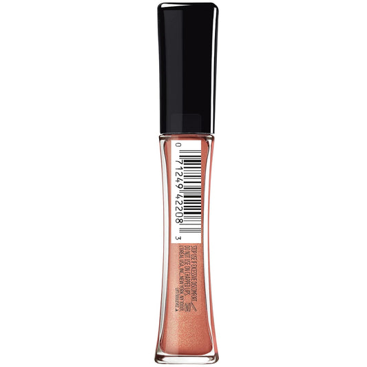 L'Oreal Paris Infallible Pro Gloss Plump Lip Gloss With Hyaluronic Acid, Long Lasting Plumping Shine, Lips Look Instantly Fuller And More Plump, Lucid Glow, 0.21 Fl. Oz