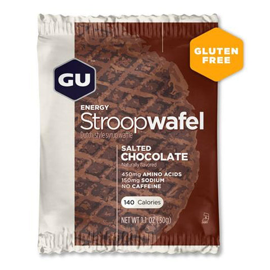 Gu Energy Stroopwafel Salted Chocolate Sports Nutrition Waffle, Caffeine-Free, Gluten-Free, And Kosher Dairy, On-The-Go Energy For Any Workout, 16 Count : Everything Else