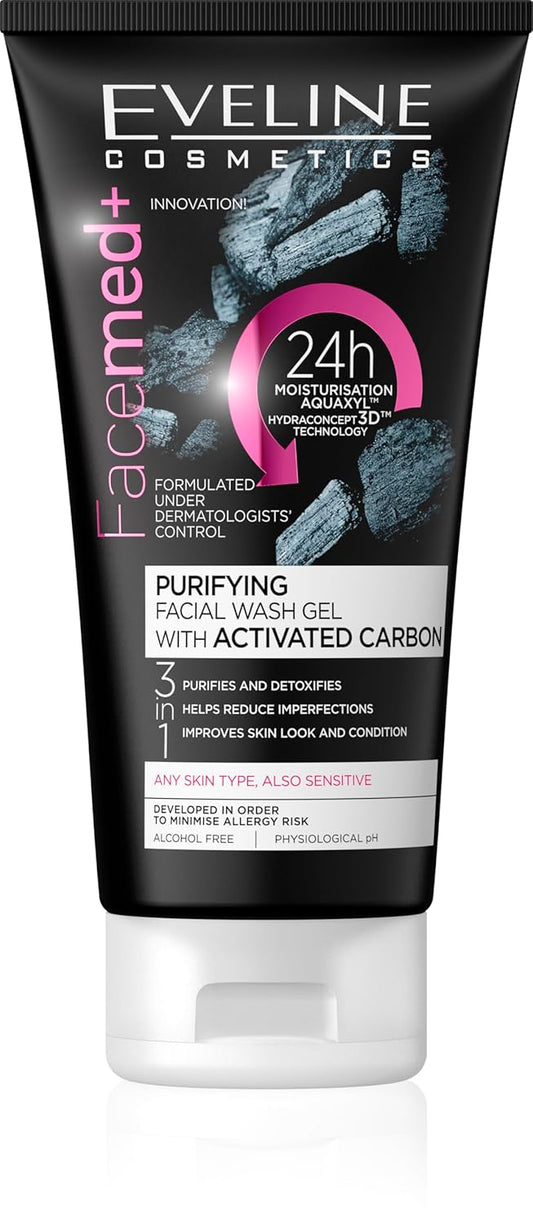 Facemed Cleansing Face Wash Gel with Active Carbon 3 in 1 : Beauty & Personal Care