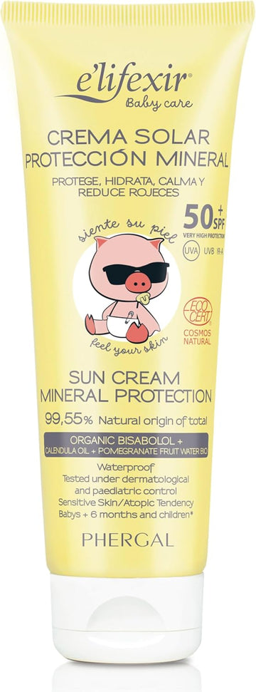 E'Lifexir Baby Care - Baby And Child Sun Cream | Hydrating, Nourishing, Water Resistant | Sunscreen Uva/Uvb/Ir-A | 100% Mineral Filters (Yellow )