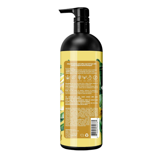 Hempz Biotin Hair Shampoo - Original Light Floral & Banana - For All Hair Types Growth & Strengthening Of Dry, Damaged And Color Treated Hair, Hydrating, Softening, Moisturizing - 33.8 Fl Oz