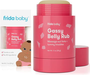 Frida Baby Gassy Belly Rub | Infant Gas Relief | Baby Gas Relief Rub For Belly Massages Made With Natural Oils