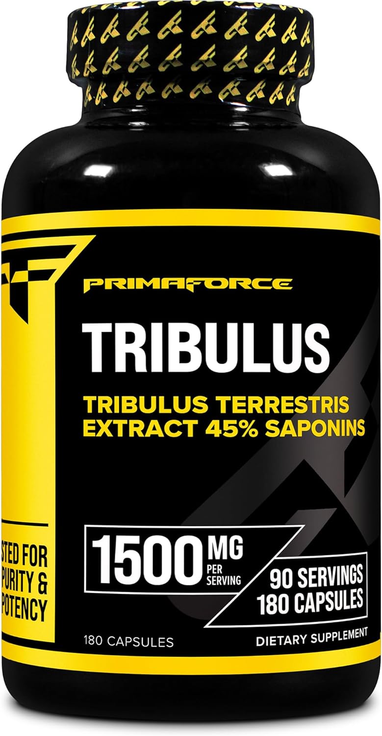 Primaforce Tribulus Terrestris Extract Capsules (180 Capsules) - 90 Servings / 1,500mg Tribulus Per Serving, Herbal Tribulus Supplement for Men and Women