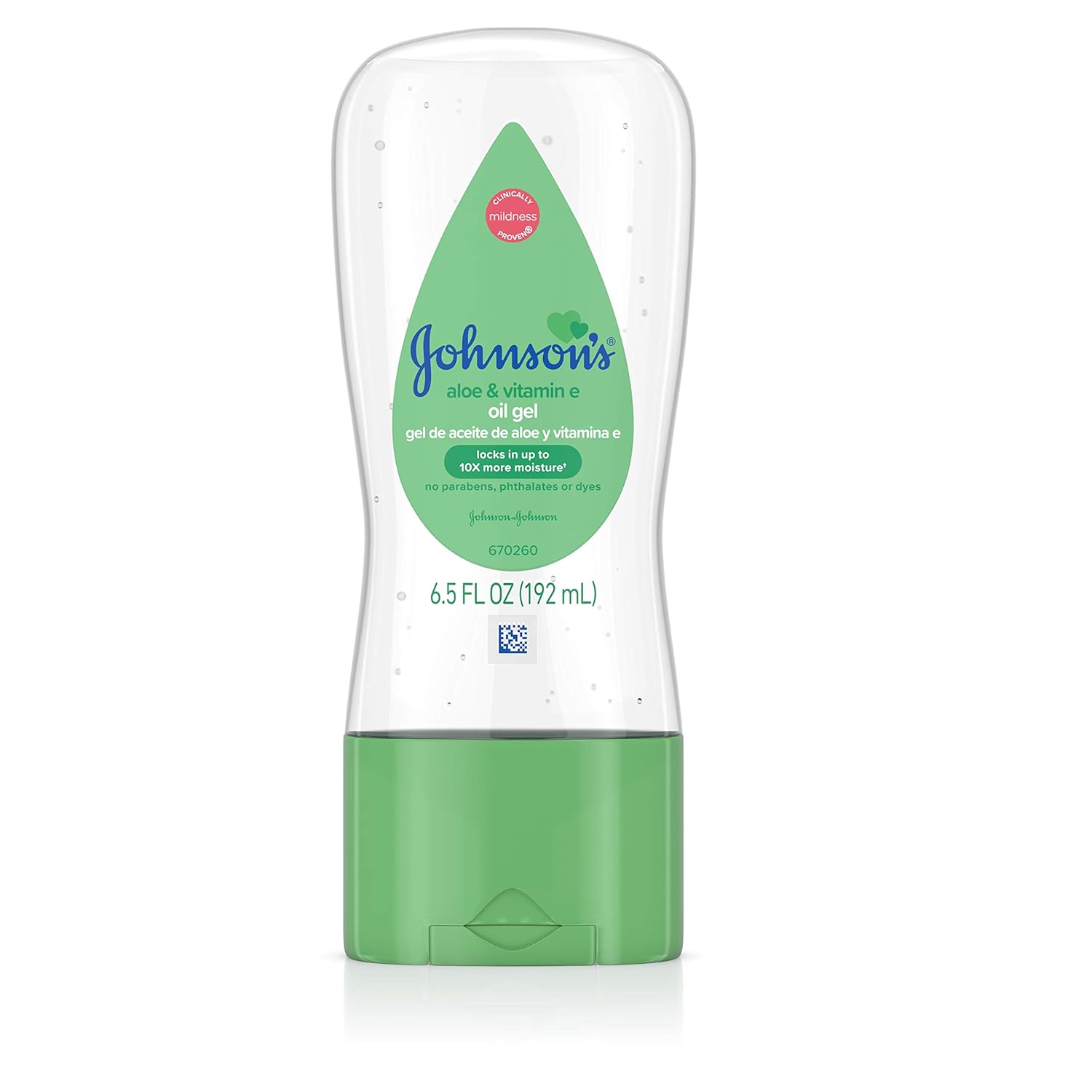 Johnson's Baby Oil Gel With Aloe Vera & Vitamin E, 6.5 Fl. (Pack of 5)