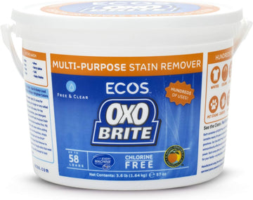 Earth Friendly Products ECOS Oxo-Brite, Color-Safe Whitener & Brightener, 57.6-Ounces ,3.6 Pound (Pack of 2)