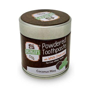 Dr. Ginger'S Nano Hydroxyapatite White Charcoal Toothpaste Powder For Sensitive Teeth And Gums - 1.28Oz Jar, All-Natural Whitening Tooth To Support Gum Health, Fluoride-Free - Coconut Mint
