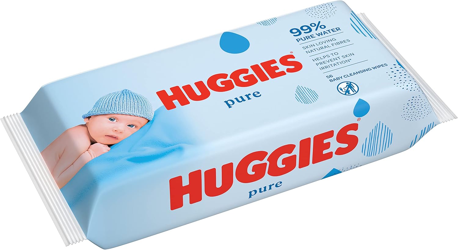 Huggies Pure, Baby Wipes, 56 Wipes - Natural Wet Wipes for Sensitive Skin - 99 Percent Pure Water - Fragrance Free to Clean and Protect : Amazon.co.uk: Baby Products