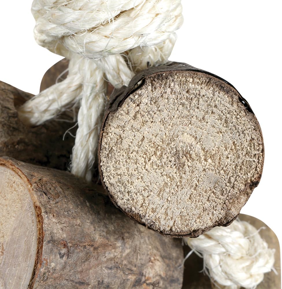 Naturals Wood & Rope Log Cluster Parrot Toy - Large :Pet Supplies