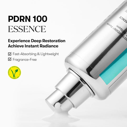 Vt Cosmetics Pdrn 100 Essence, Intensive Glow Serum, Vegan Pdrn 100,000Ppm, Skin Restoration & Recovery, Hydrating, Moisturizing, Firming, Fine Lines, Korean Skincare, Valentine Gift 1.01 Fl. Oz