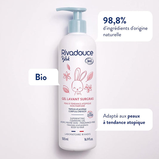 Rivadouce Baby Superfatting Cleansing Gel Organic 500Ml