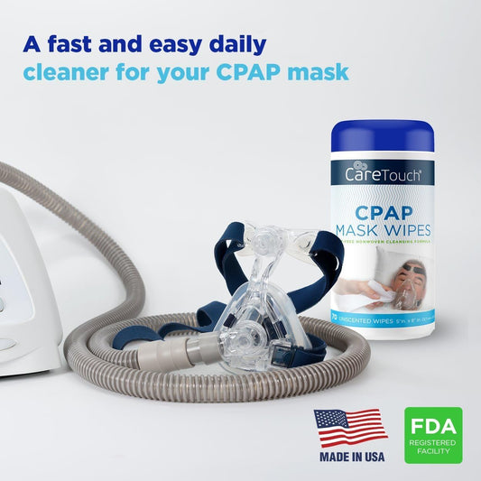 Care Touch Cpap Wipes - Unscented | Cpap Cleaner | 3 Packs Of 70 Unscented Cpap Mask Cleaning Wipes - 210 Total Of Cpap Mask Wipes
