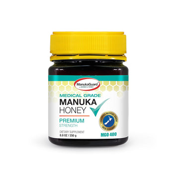 ManukaGuard® Medical Grade Manuka Honey MGO 400+ | 100% Authentic New Zealand Manuka Honey | Healing Honey for Immunity Boost | 8.8 oz