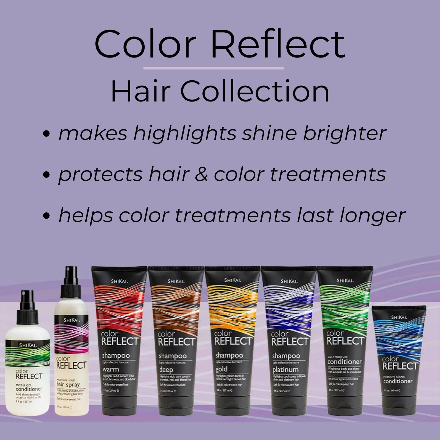 ShiKai Color Reflect Warm Shampoo (8 oz) | Make Red & Auburn Highlights Shine Brighter | Plant Based Moisturizing Hair Cleanser : Sports & Outdoors