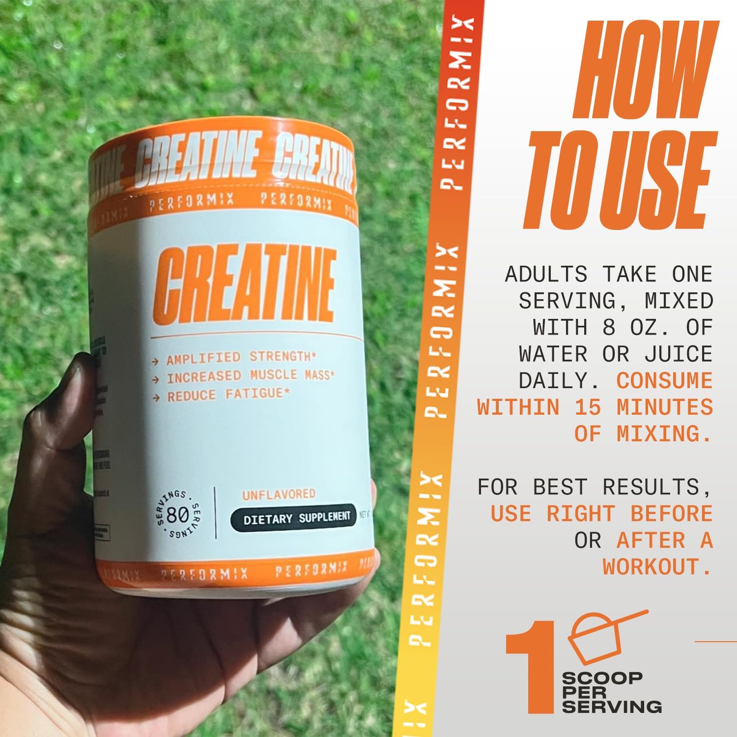 Buy Performix - Creatine Monohydrate - 5000 Mg Per Serving (5G) - Pre Workout - Increase Muscle Mass, Improve Strength & Reduce Fatigue - Creatine Monohydrate Powder - Unflavored - 80 Servings - 400G On  Free Shipping On Qualified Orders