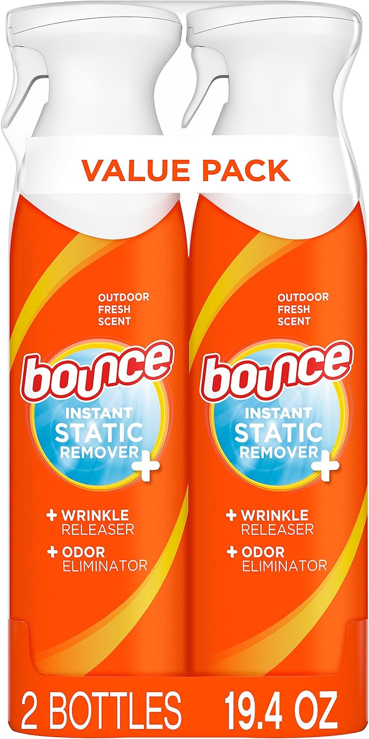 Bounce Instant Anti Static Spray (9.7 Fl Oz, Pack of 2 : Health & Household