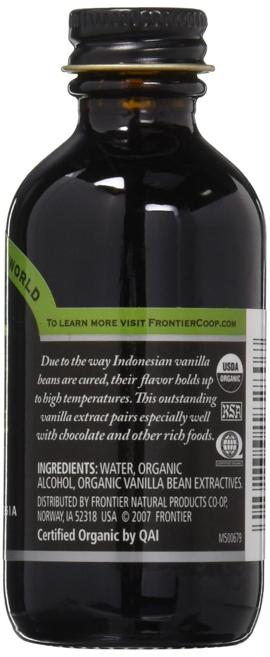 Frontier Natural Products Vanilla Extr, Og, Indonesia, 2-Ounce (Pack Of 3)