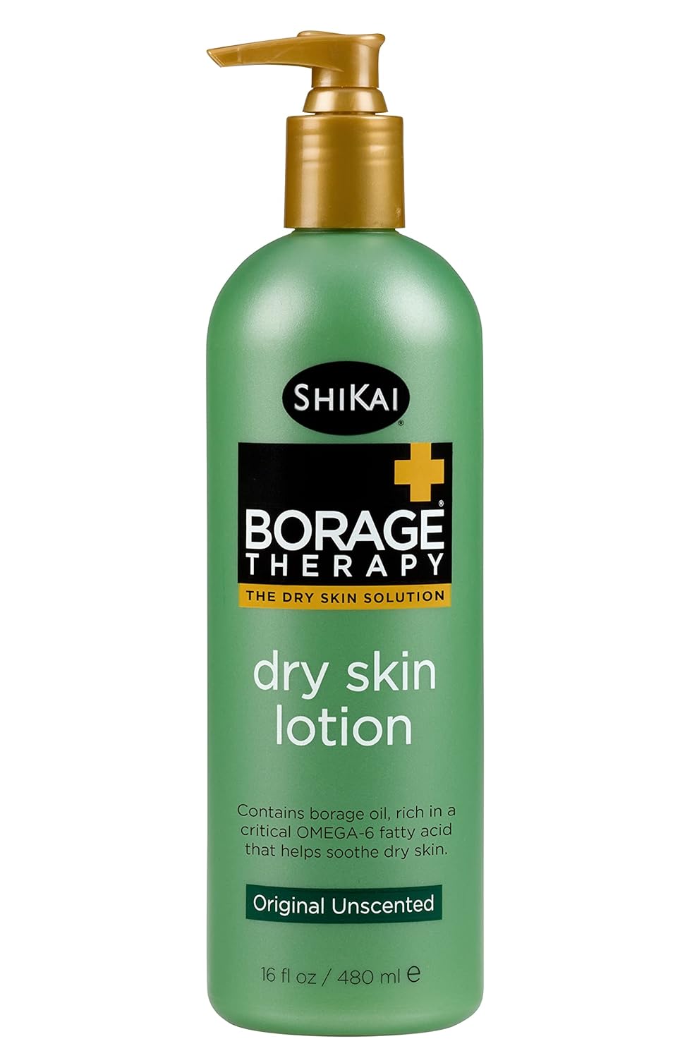 ShiKai Borage Therapy Dry Skin Lotion Body Moisturizer (16 oz) Unscented Skincare | Hydrating Lotion for Dry Hands & Body | With Oatmeal & Shea Butter