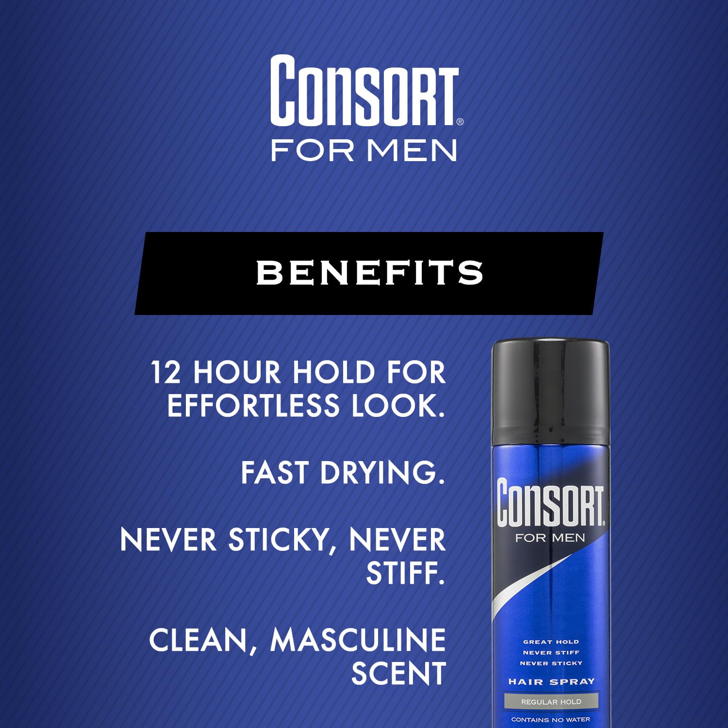 Consort Hair Spray Regular Hold Aerosol, 8.30 Ounce
