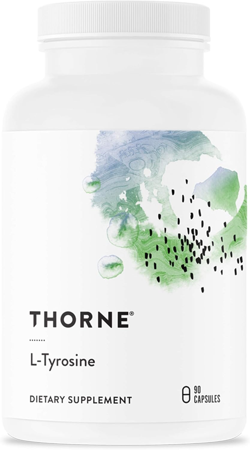 Thorne L-Tyrosine - Amino Acid Supplement to Support Production of Dopamine and Norepinephrine - 90 Capsules