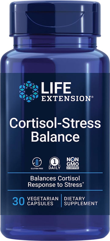 Life Extension Cortisol-Stress Balance - Plant Extracts With Green Tea Extract To Support Already-Healthy Levels Of Stress Hormone Cortisol - Non-Gmo, Gluten-Free  30 Vegetarian Capsules