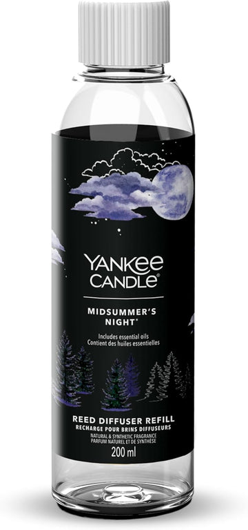 Yankee Candle Signature Reed Diffuser Refill | Midsummer'S Night | 200Ml | Up To 20 Weeks Of Fragrance | Perfect Gifts For Women