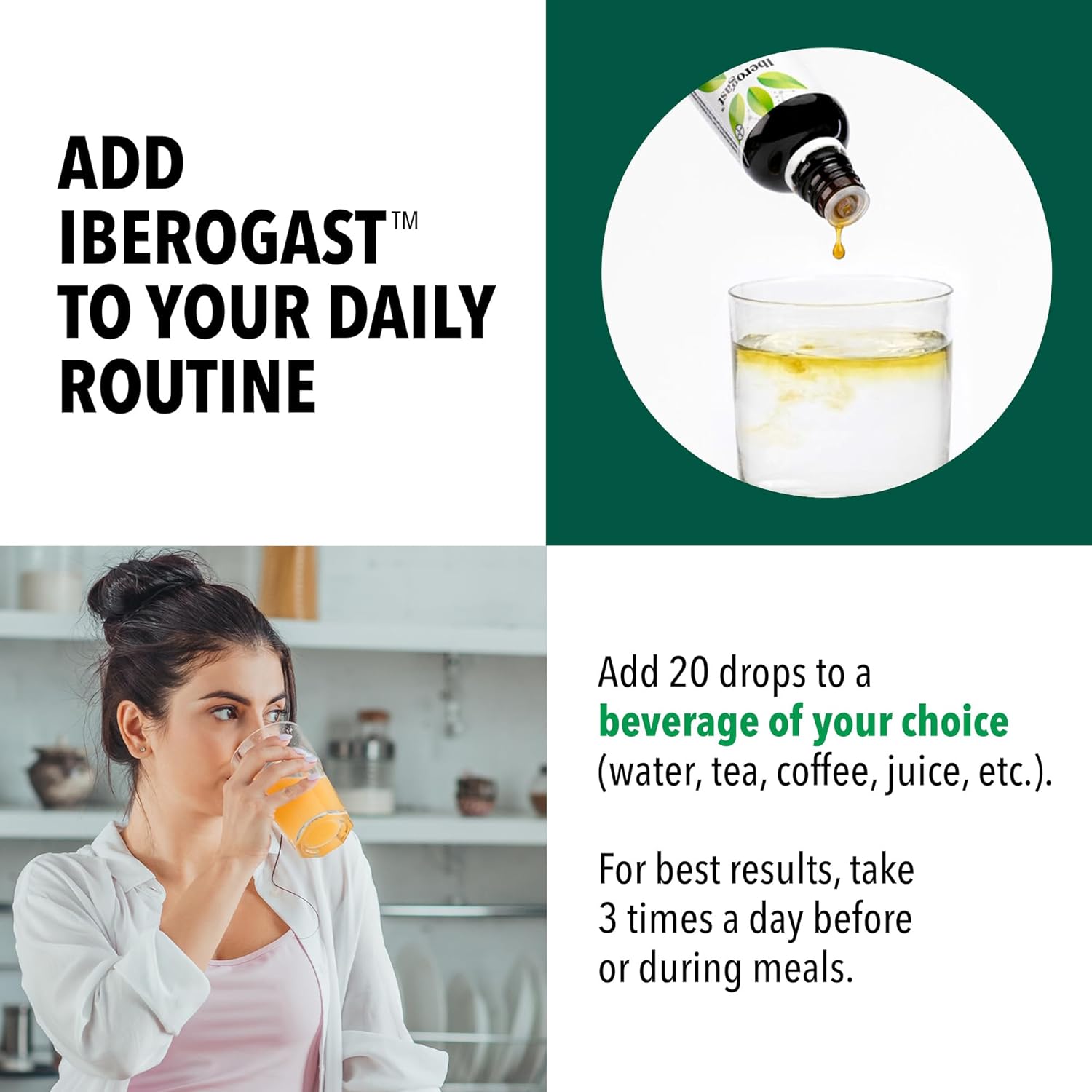 Iberogast Dual Action Digestive Relief, Daily Herbal Supplement, Supports Gut Health* Helps: Relieve Occasional Upset Stomach (bloating relief, nausea, heartburn, gas)+Restore Digestive Function* 50ml : Health & Household