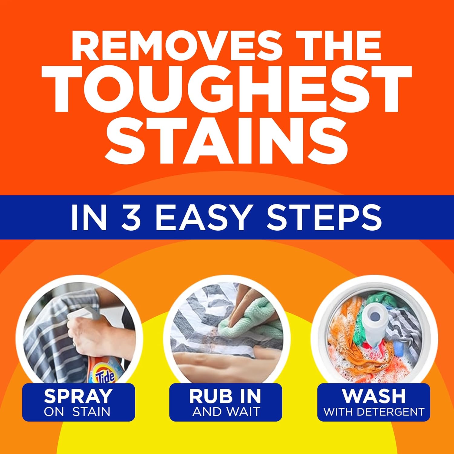 Tide Laundry Stain Remover With Oxi, Rescue Clothes, Upholstery, Carpet And More From Tough Stains, Enzyme Stain Remover, Travel Essential Spray, 3Oz (Pack Of 3)