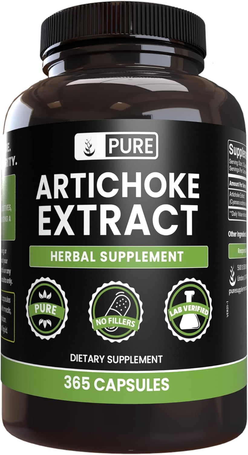 Pure Original Ingredients Artichoke Extract (365 Capsules) No Magnesium Or Rice Fillers, Always Pure, Lab Verified