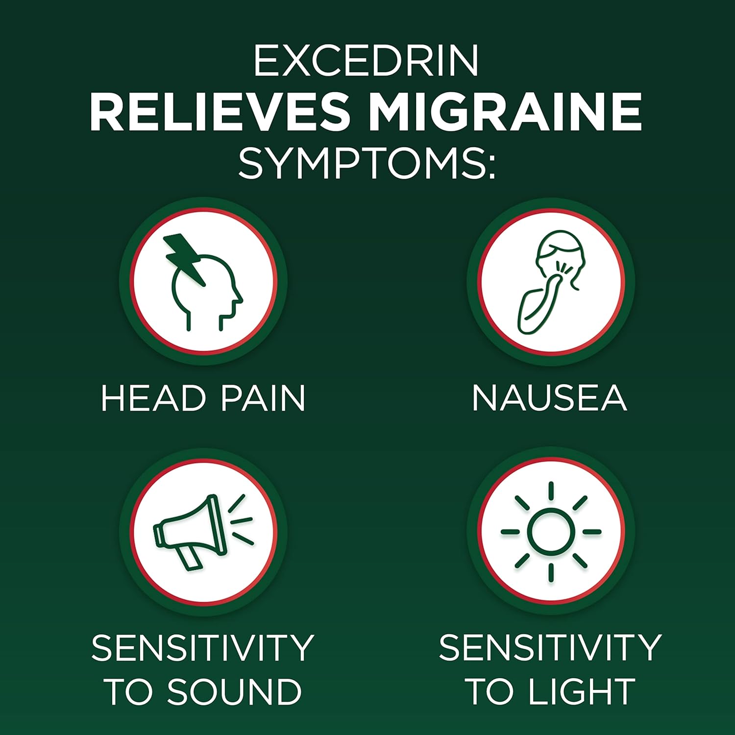 Excedrin Migraine Relief Caplets to Alleviate Migraine Symptoms - 200 Count : Health & Household