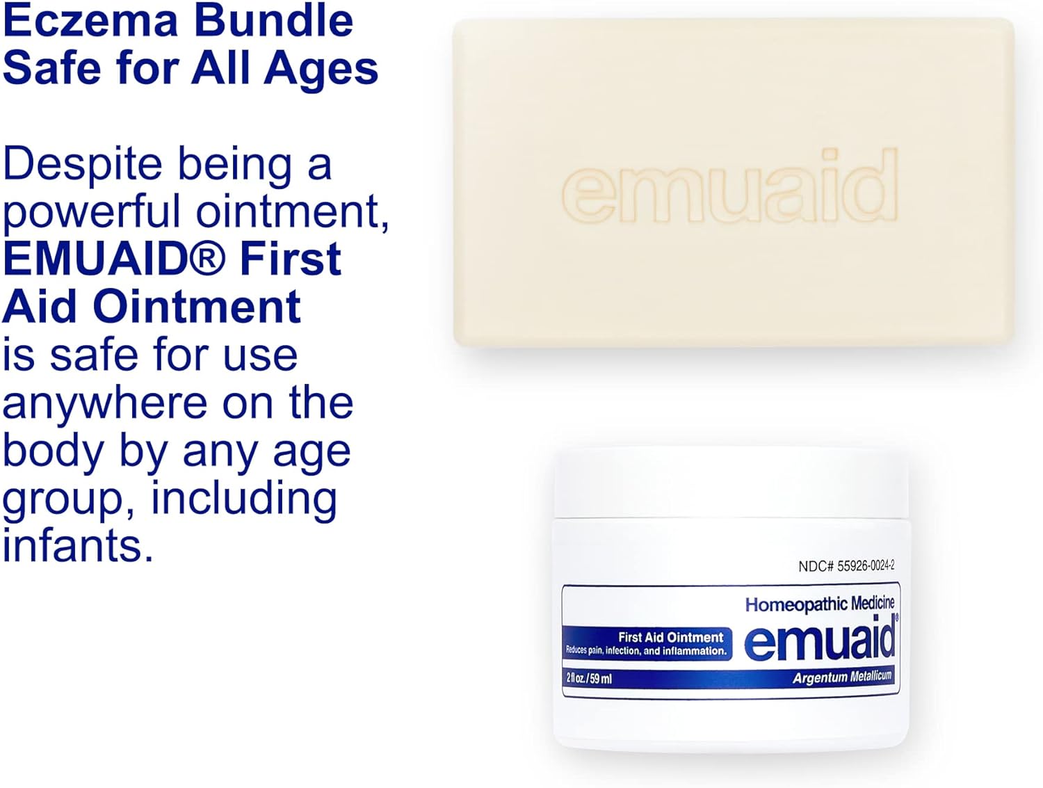 emuaid Eczema Repair Kit Regular Strength 2oz with Therapeutic Moisture Bar is Also Suitable for Lichen Planus, Bed Sores, Ringworm and Cracked Heels : Health & Household