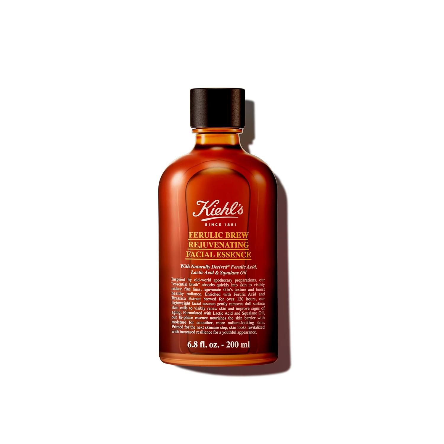 Kiehl'S Ferulic Brew Antioxidant Facial Treatment With Lactic Acid, Face Toner For Dull Skin, Boosts Glow, Smooths Skin Texture, Reduces Fine Lines, With Squalane & Ahas, All Skin Types