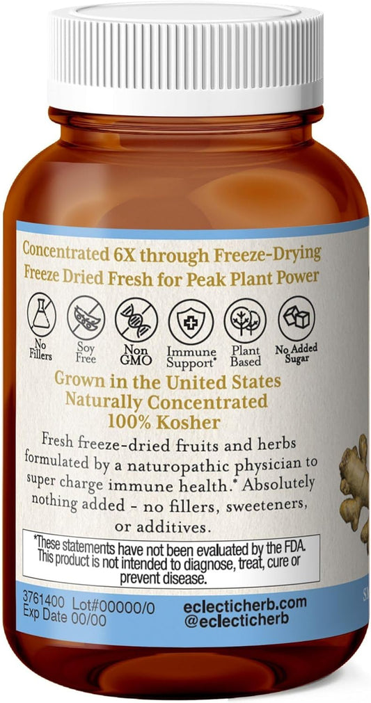 Eclectic Elderberry Immune Freeze Dried Plants, Green, 60 Gram