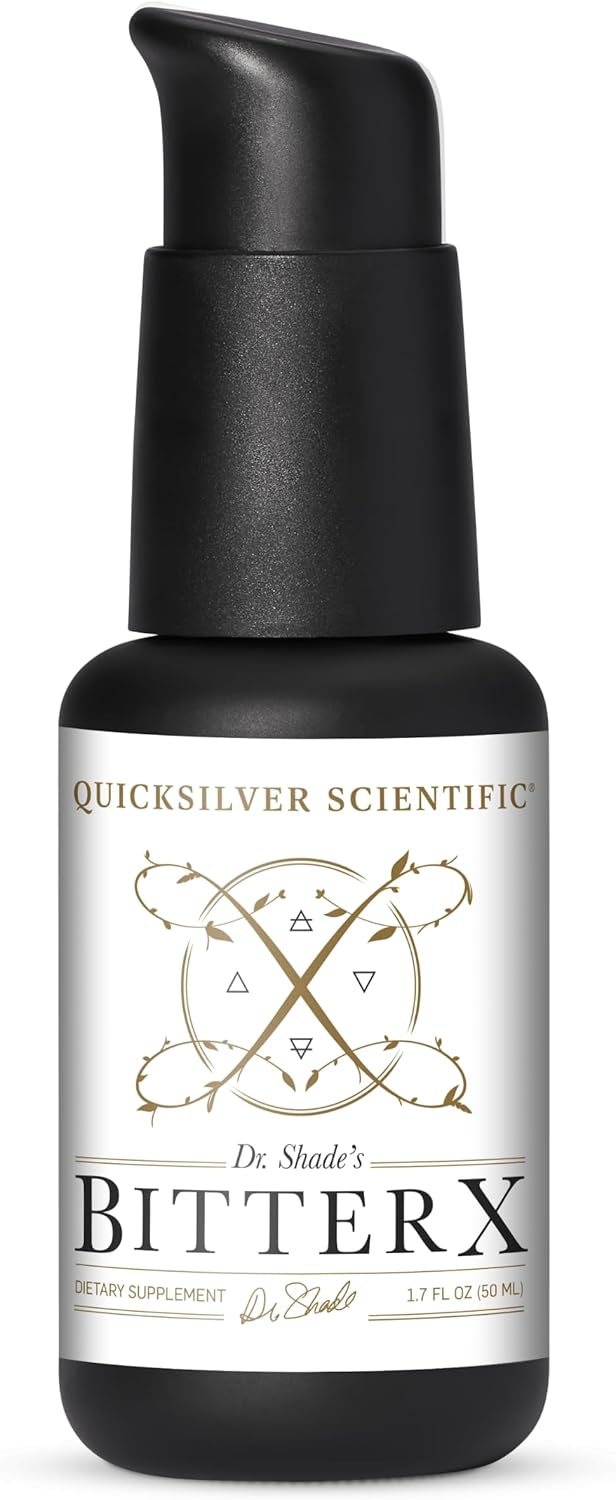 Quicksilver Scientific Dr. Shade'S Bitterx - Highly Concentrated Bitters For Digestion - Fast Acting Digestive Support & Liver Supplement With Dandelion Root, Gentian Root, Solidago & Myrrh (50Ml)