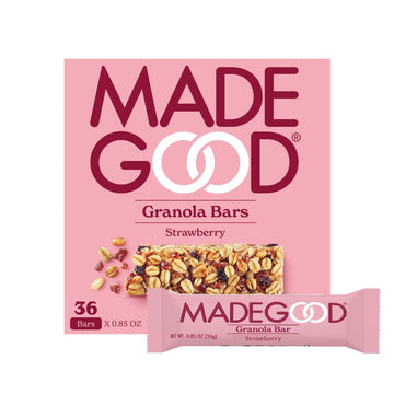 Madegood Strawberry Granola Bars (36 Count, 0.85Oz Each) Contain Nutrients From Vegetables, Gluten Free