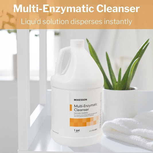 Mckesson Multi-Enzymatic Cleanser, For Surgical Instruments, Eucalyptus Spearmint Scent, 1 Gal, 1 Count, 1 Pack