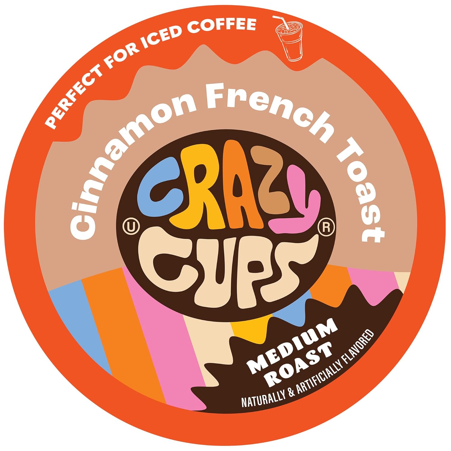 Crazy Cups Flavored Coffee Pods For Single Serve Keurig K Cups Machines, Cinnamon French Toast, Hot Or Iced Coffee, Recyclable Pods, 22 Count (Pack Of 1)