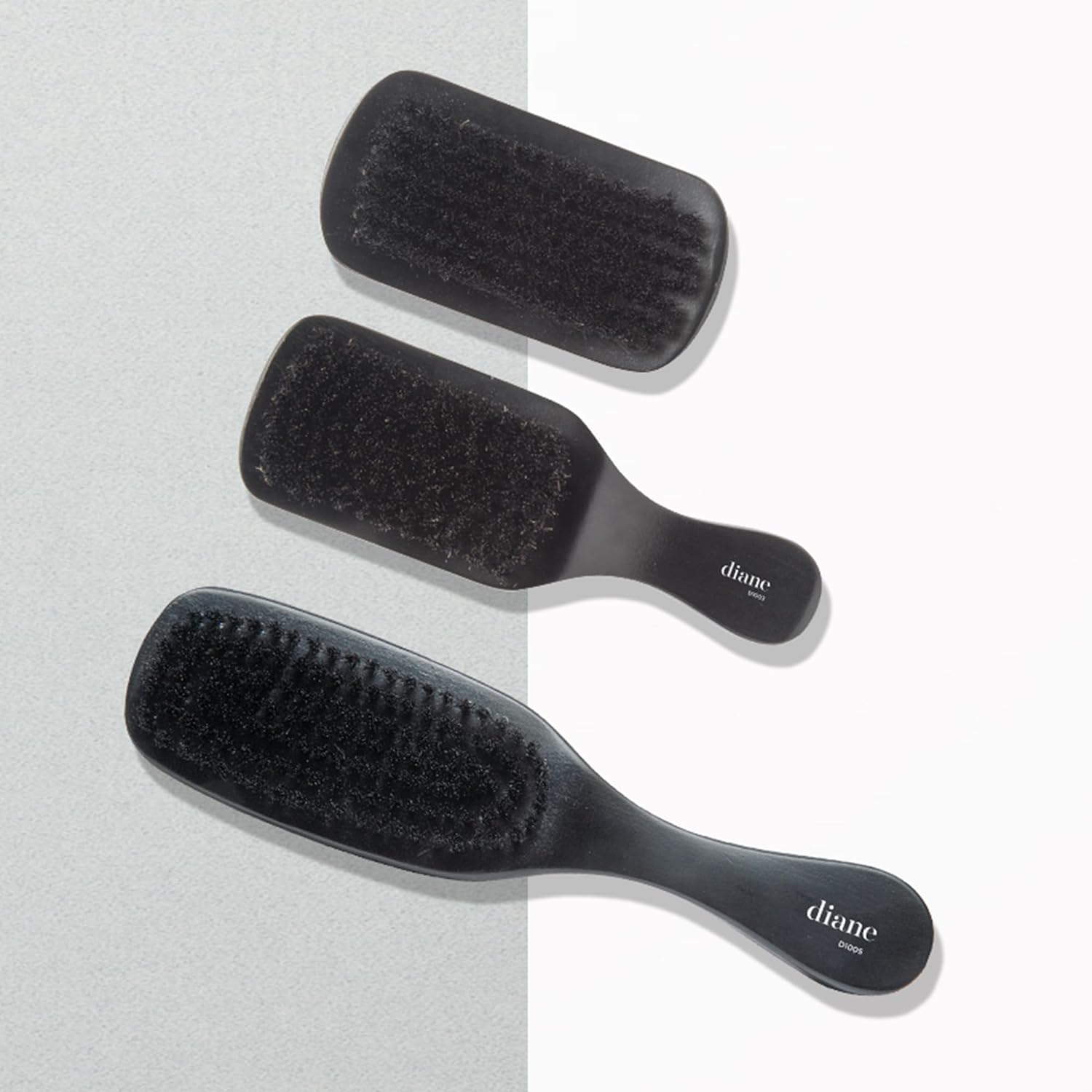 Diane 100% Boar Bristle Curved Military Wave Brush for Men and Women – Soft Bristles for Fine to Medium Hair – Use for Detangling, Smoothing, Wave Styles, Soft on Scalp, Restore Shine and Texture : Beauty & Personal Care