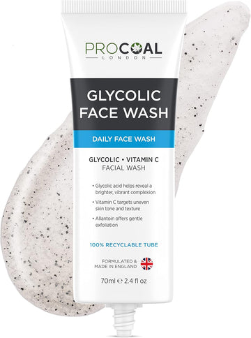 Glycolic Face Wash With Vitamin C By Procoal – Purifies, Cleanses And Resurfaces Complexion, Cruelty-Free, Made In Uk
