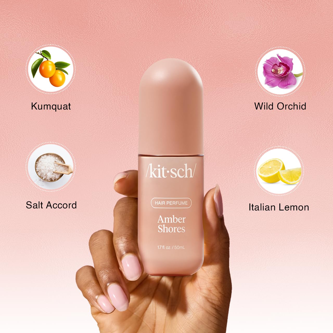 Kitsch Tart Cherry Hair Perfume For Women - Hair Spray & Body Mist - Clean, Deodorizing & Patented Odor-Eliminating Technology - Freshen Hair, Body & Pillows - Fruity Gourmand Scent & Vanilla - 50Ml : Beauty & Personal Care