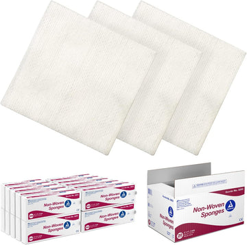 Dynarex Non-Woven Sponges, Non-Sterile, Gauze Sponges, Highly-Absorbent, 3"X 3", 4 Ply, 1 Case Of 4000 (20 Boxes Of 200)