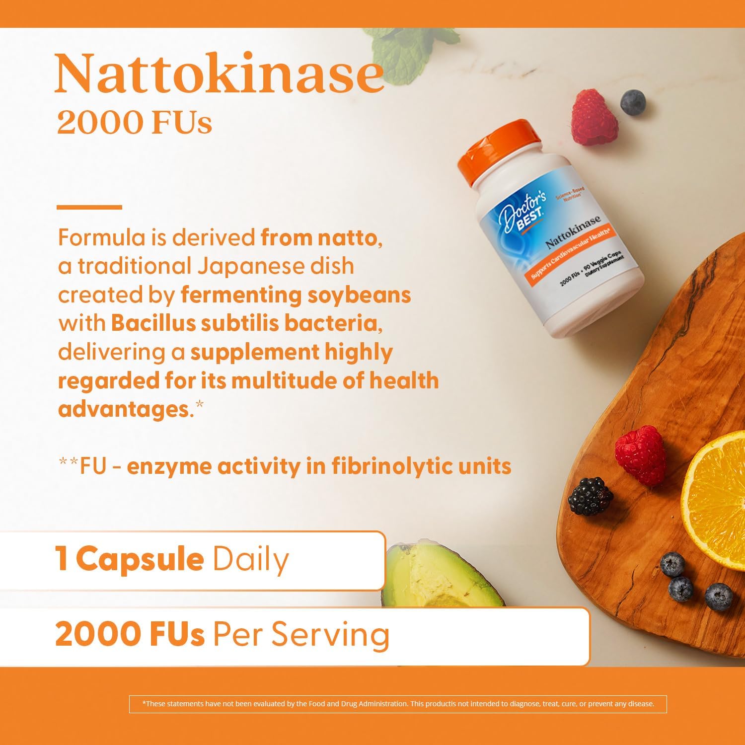 Doctor'S Best Nattokinase, Non-Gmo, Vegan, Gluten Free, 270 Veggie Caps : Health & Household