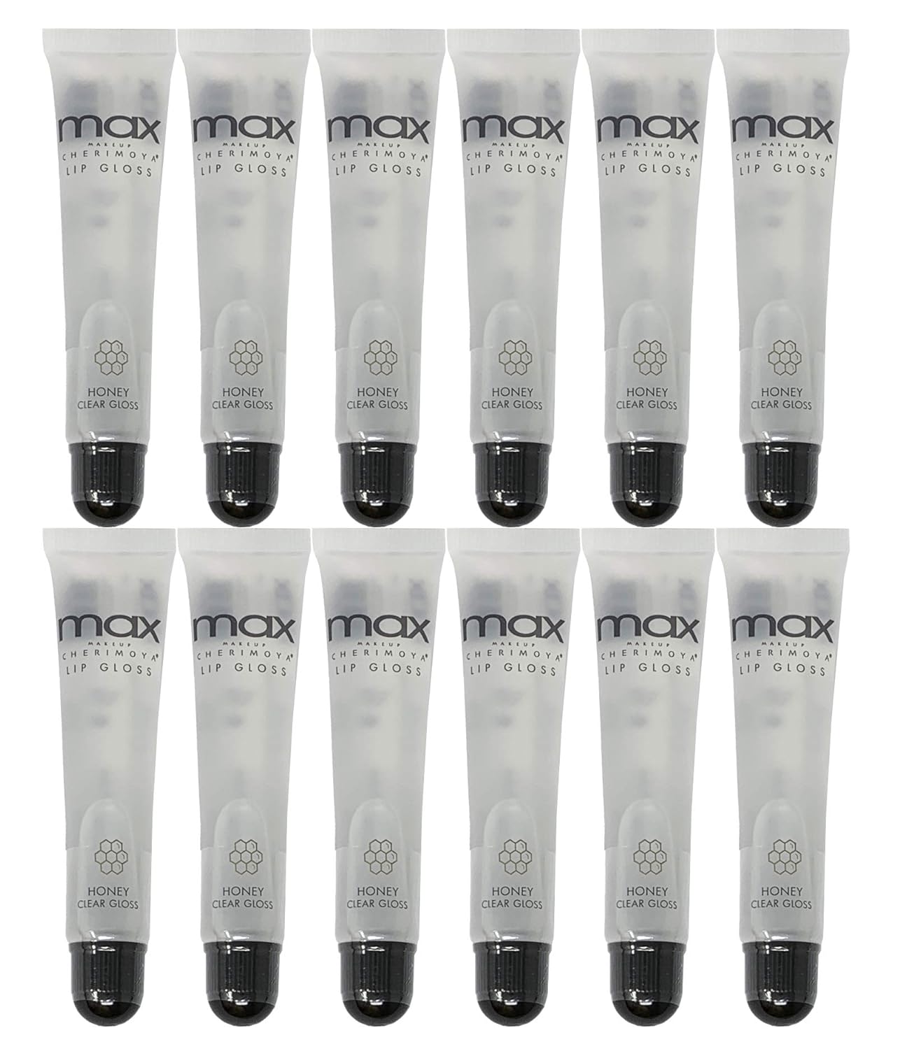 Cherimoya (12Pack) Max Makeup Lip Polish Honey Clear Gloss
