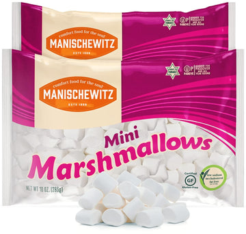 Manischewitz Gluten Free Mini Marshmallows 10oz (2 Pack) | Fat Free, Low Sodium, No Cholesterol, Meat Free, Kosher for Passover & Year Round